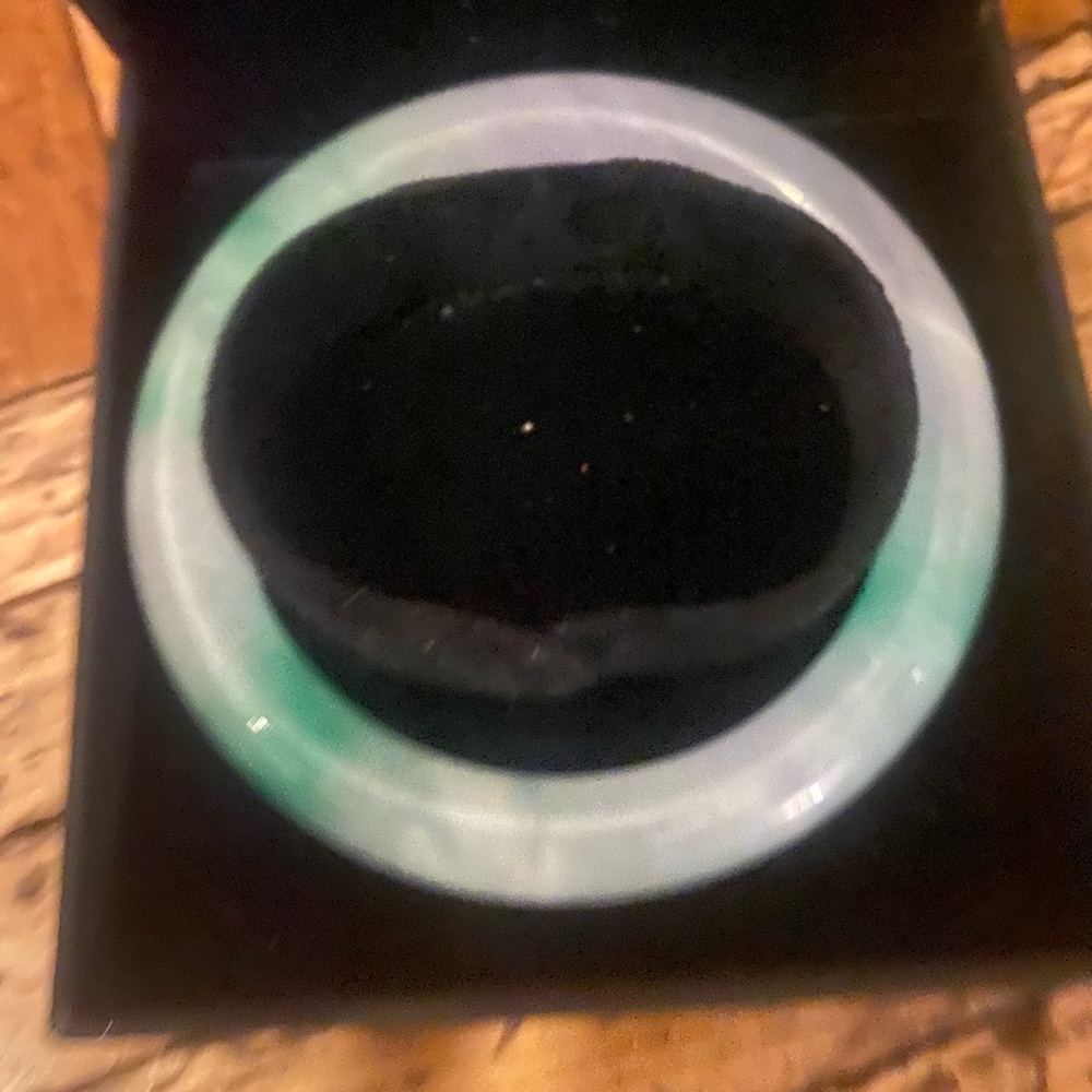 Real Apple  green jade bangle bracelet.